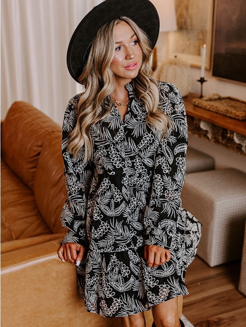 Lovelo Sippin’ Cabernet Embroidered Boho Chic Whimsigoth Button Front Mini Dress